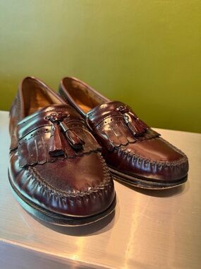 Men's Weejuns Tassel Penny Loafers in Burgundy